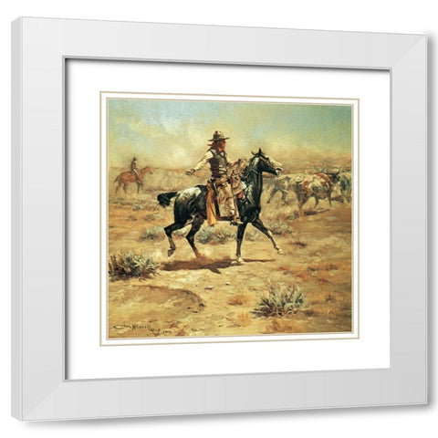 Through the Alkali White Modern Wood Framed Art Print with Double Matting by Russell, Charles Marion