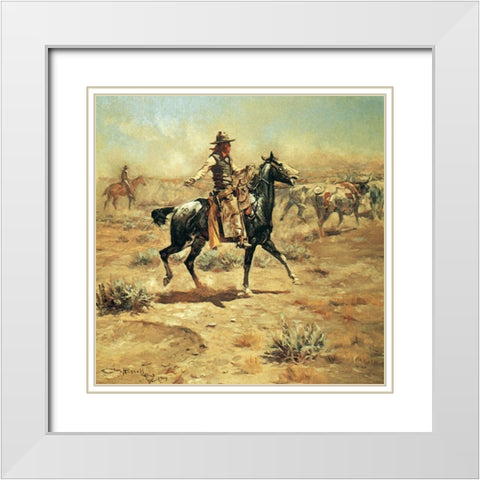 Through the Alkali White Modern Wood Framed Art Print with Double Matting by Russell, Charles Marion