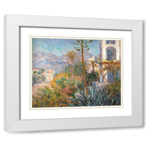 Bordighera II 1884 White Modern Wood Framed Art Print with Double Matting by Monet, Claude