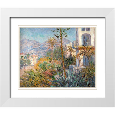 Bordighera II 1884 White Modern Wood Framed Art Print with Double Matting by Monet, Claude