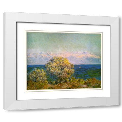 Cap DAntibes-Mistral 1888 White Modern Wood Framed Art Print with Double Matting by Monet, Claude