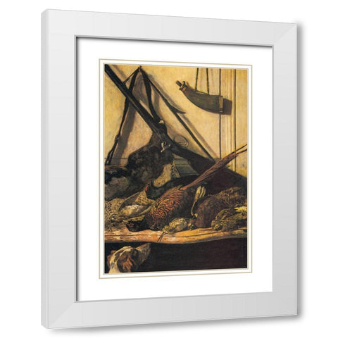 Sporting prizes 1862 White Modern Wood Framed Art Print with Double Matting by Monet, Claude