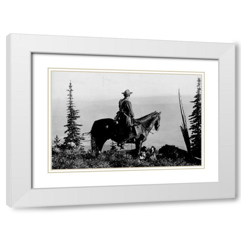 Back Country White Modern Wood Framed Art Print with Double Matting by Vintage Photography