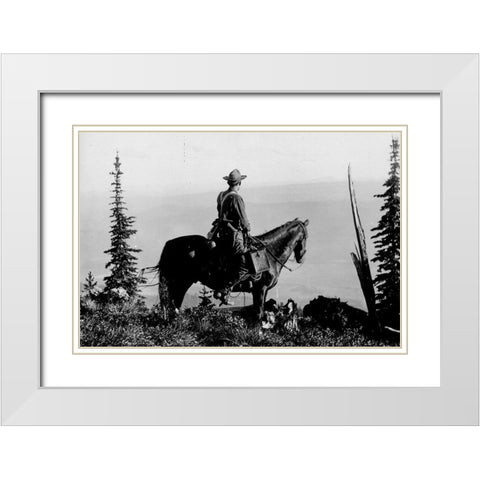 Back Country White Modern Wood Framed Art Print with Double Matting by Vintage Photography