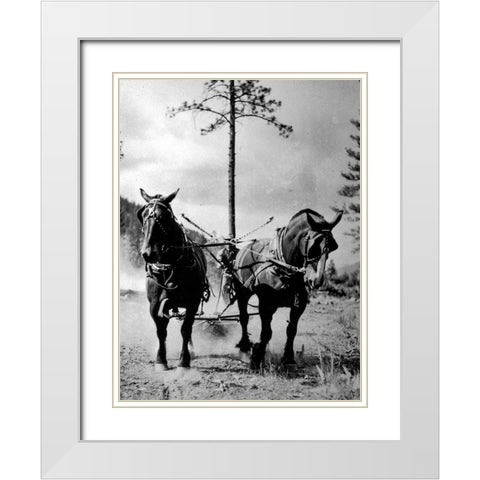 Eight Mile Fire Team White Modern Wood Framed Art Print with Double Matting by Vintage Photography