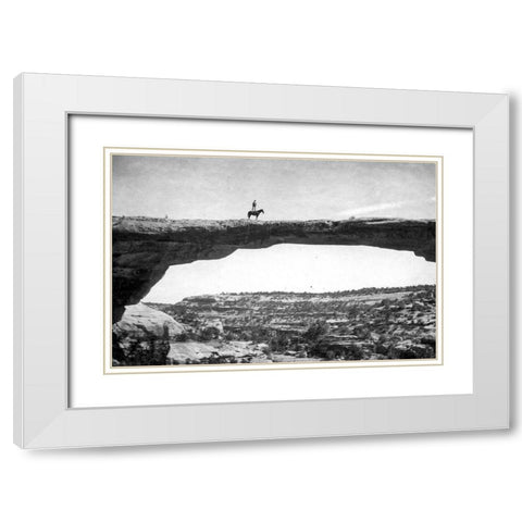 Natural Bridges National Monument White Modern Wood Framed Art Print with Double Matting by Vintage Photography
