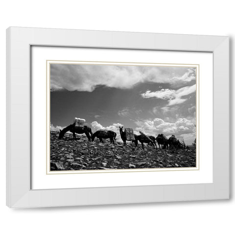 Sheepeater Mountain Fire Look Out White Modern Wood Framed Art Print with Double Matting by Vintage Photography