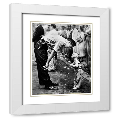 Faith and Confidence Washington DC 1958 White Modern Wood Framed Art Print with Double Matting by Vintage Photography