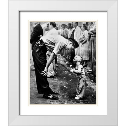 Faith and Confidence Washington DC 1958 White Modern Wood Framed Art Print with Double Matting by Vintage Photography