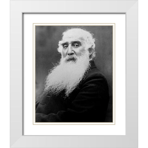 Pissarro 1900 White Modern Wood Framed Art Print with Double Matting by Vintage Photography