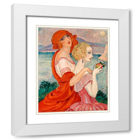 On the road to Anacapri White Modern Wood Framed Art Print with Double Matting by Wegener, Gerda