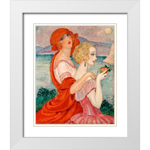 On the road to Anacapri White Modern Wood Framed Art Print with Double Matting by Wegener, Gerda