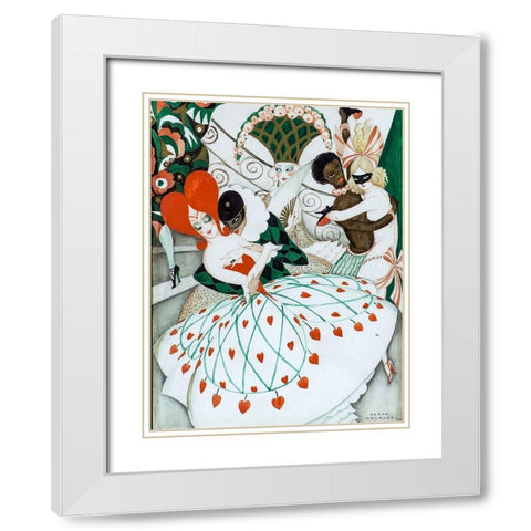 The Carnival 1925 White Modern Wood Framed Art Print with Double Matting by Wegener, Gerda