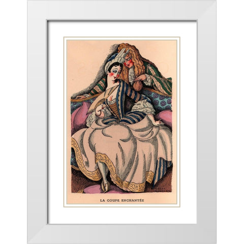 The Enchanted Cup White Modern Wood Framed Art Print with Double Matting by Wegener, Gerda