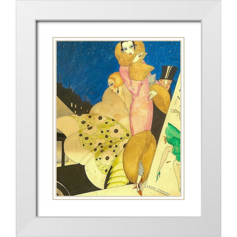 The Premiere White Modern Wood Framed Art Print with Double Matting by Wegener, Gerda