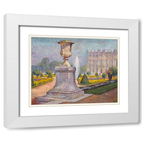 View of Versailles White Modern Wood Framed Art Print with Double Matting by Wegener, Gerda