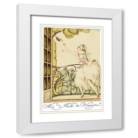 Sur talons rouges-contes image 029 White Modern Wood Framed Art Print with Double Matting by Wegener, Gerda