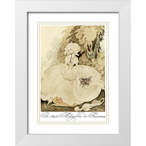 Sur talons rouges-contes image 139 White Modern Wood Framed Art Print with Double Matting by Wegener, Gerda