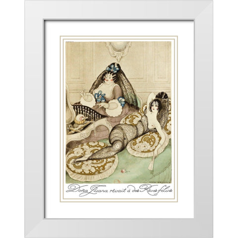 Sur talons rouges-contes image 157 White Modern Wood Framed Art Print with Double Matting by Wegener, Gerda