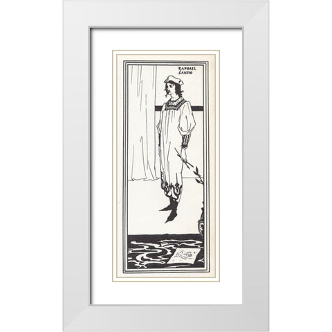 Raphael Sanzio 1905 White Modern Wood Framed Art Print with Double Matting by Beardsley, Aubrey
