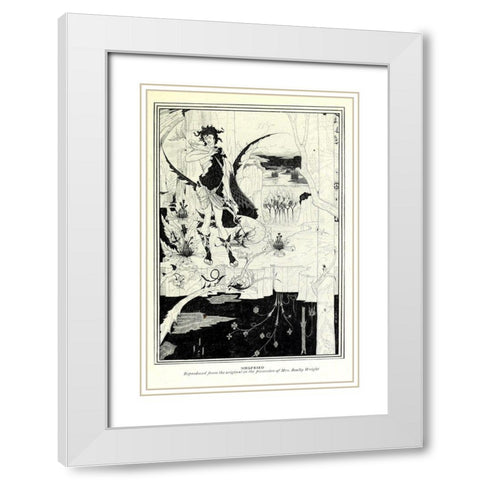 Siegfried 1909 White Modern Wood Framed Art Print with Double Matting by Beardsley, Aubrey
