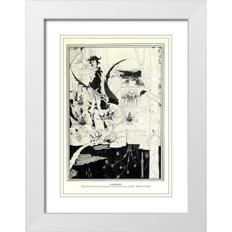 Siegfried 1909 White Modern Wood Framed Art Print with Double Matting by Beardsley, Aubrey