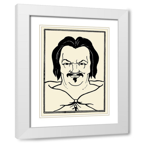 Balzac 1918 White Modern Wood Framed Art Print with Double Matting by Beardsley, Aubrey