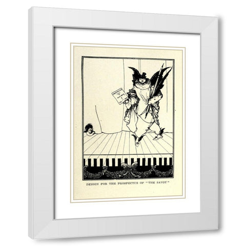 Prospectus 1 White Modern Wood Framed Art Print with Double Matting by Beardsley, Aubrey