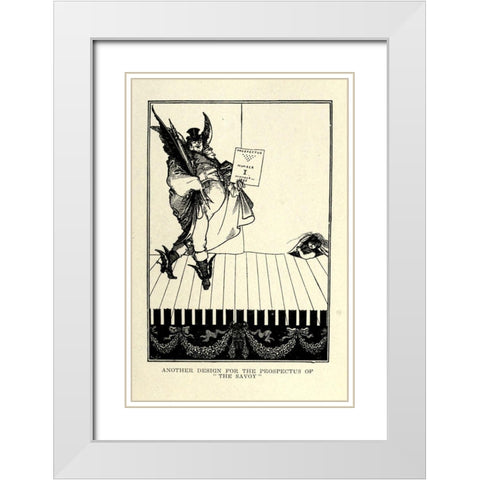 Prospectus 2 White Modern Wood Framed Art Print with Double Matting by Beardsley, Aubrey