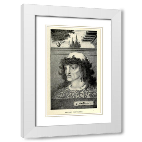 Sandro Botticelli 1918 White Modern Wood Framed Art Print with Double Matting by Beardsley, Aubrey