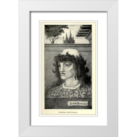 Sandro Botticelli 1918 White Modern Wood Framed Art Print with Double Matting by Beardsley, Aubrey
