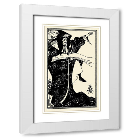 Virgilius 1899 White Modern Wood Framed Art Print with Double Matting by Beardsley, Aubrey