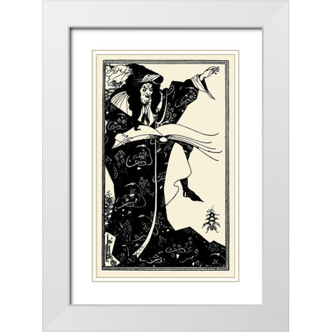 Virgilius 1899 White Modern Wood Framed Art Print with Double Matting by Beardsley, Aubrey