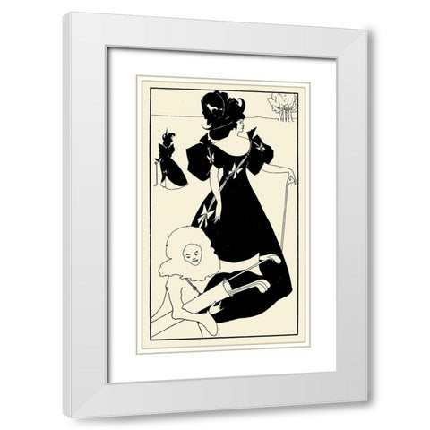 Design for a golf card 1920 White Modern Wood Framed Art Print with Double Matting by Beardsley, Aubrey