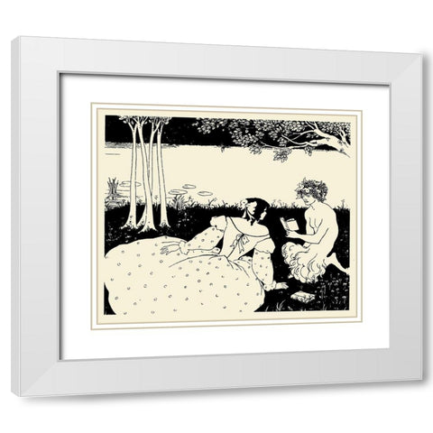 Design for Yellow book 5 White Modern Wood Framed Art Print with Double Matting by Beardsley, Aubrey