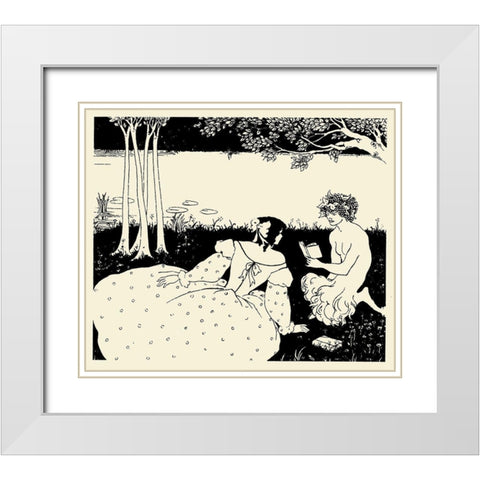 Design for Yellow book 5 White Modern Wood Framed Art Print with Double Matting by Beardsley, Aubrey