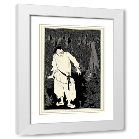 Forty Thieves Alibaba White Modern Wood Framed Art Print with Double Matting by Beardsley, Aubrey