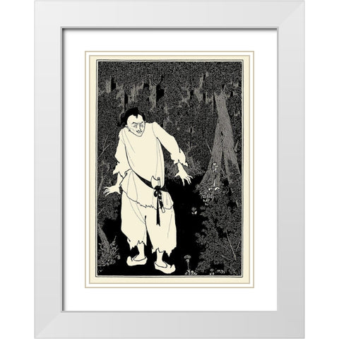 Forty Thieves Alibaba White Modern Wood Framed Art Print with Double Matting by Beardsley, Aubrey