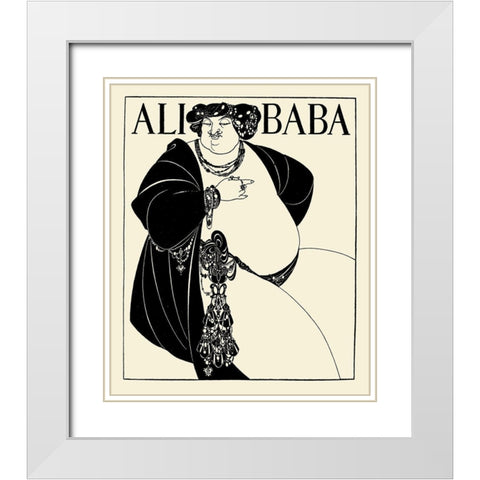 Forty Thieves cover White Modern Wood Framed Art Print with Double Matting by Beardsley, Aubrey