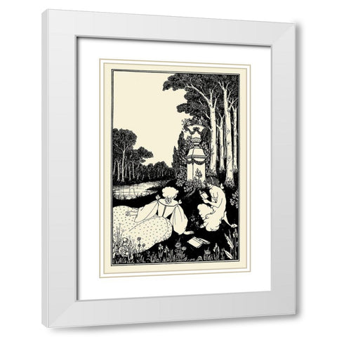 Jacques Tournebroche 1 White Modern Wood Framed Art Print with Double Matting by Beardsley, Aubrey