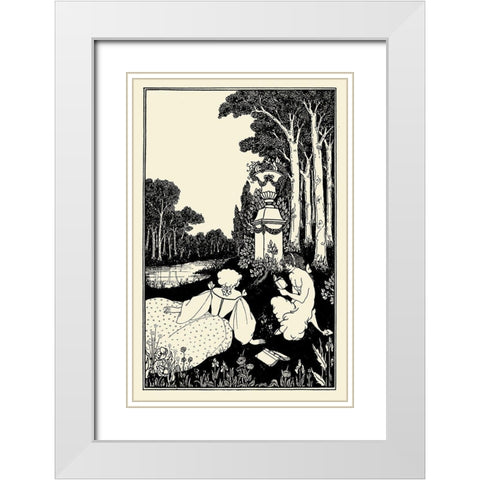 Jacques Tournebroche 1 White Modern Wood Framed Art Print with Double Matting by Beardsley, Aubrey