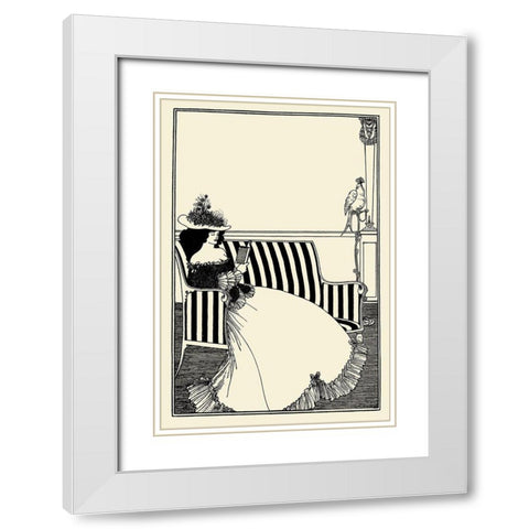 Jacques Tournebroche 2 White Modern Wood Framed Art Print with Double Matting by Beardsley, Aubrey