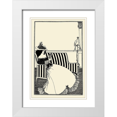 Jacques Tournebroche 2 White Modern Wood Framed Art Print with Double Matting by Beardsley, Aubrey
