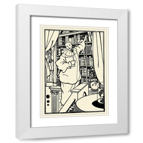 Pierrot cover design White Modern Wood Framed Art Print with Double Matting by Beardsley, Aubrey