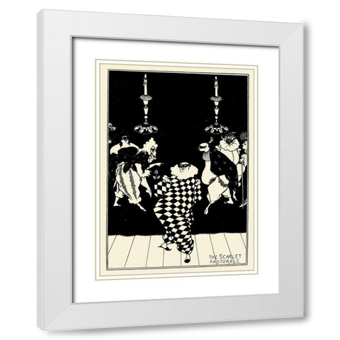 Scarlet Pastorale White Modern Wood Framed Art Print with Double Matting by Beardsley, Aubrey