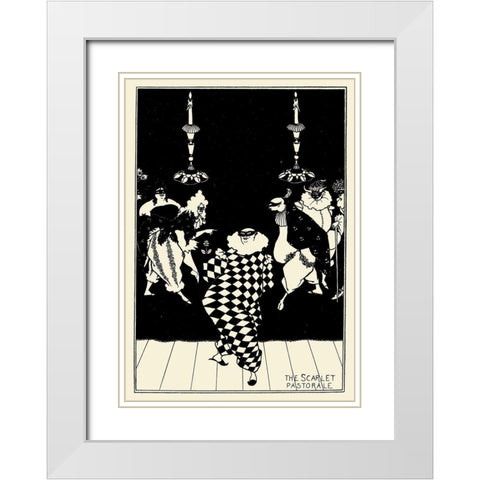 Scarlet Pastorale White Modern Wood Framed Art Print with Double Matting by Beardsley, Aubrey
