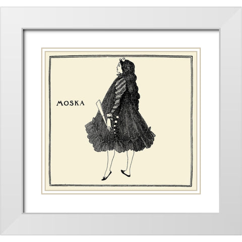 The Moska White Modern Wood Framed Art Print with Double Matting by Beardsley, Aubrey