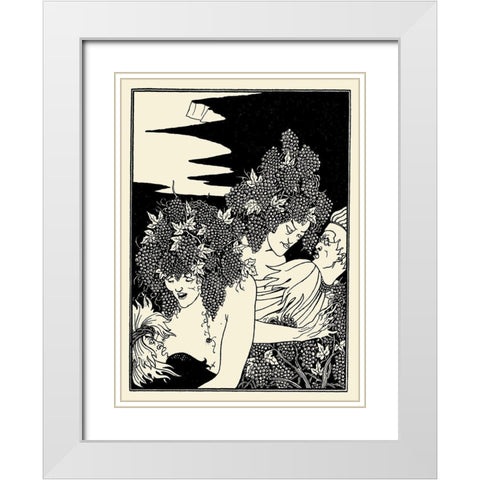 A Snare of Vintage White Modern Wood Framed Art Print with Double Matting by Beardsley, Aubrey