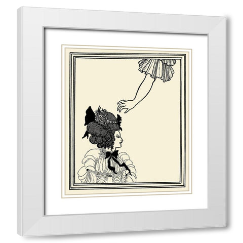 Two Athen Women 1896 White Modern Wood Framed Art Print with Double Matting by Beardsley, Aubrey