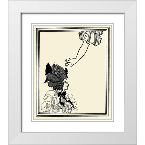 Two Athen Women 1896 White Modern Wood Framed Art Print with Double Matting by Beardsley, Aubrey